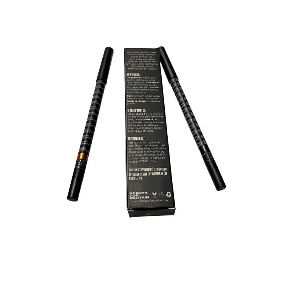 Beauty For Certain BNIB Navy Blue & Bronze Perfect Collab Eyeliner Pencil Set